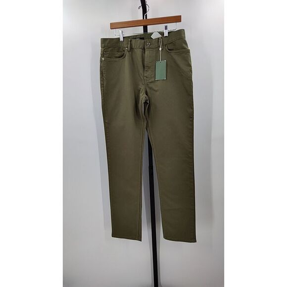 Quince Men Comfort Stretch Traveler 5-Pocket Pants Green W32L32 - Picture 1 of 2